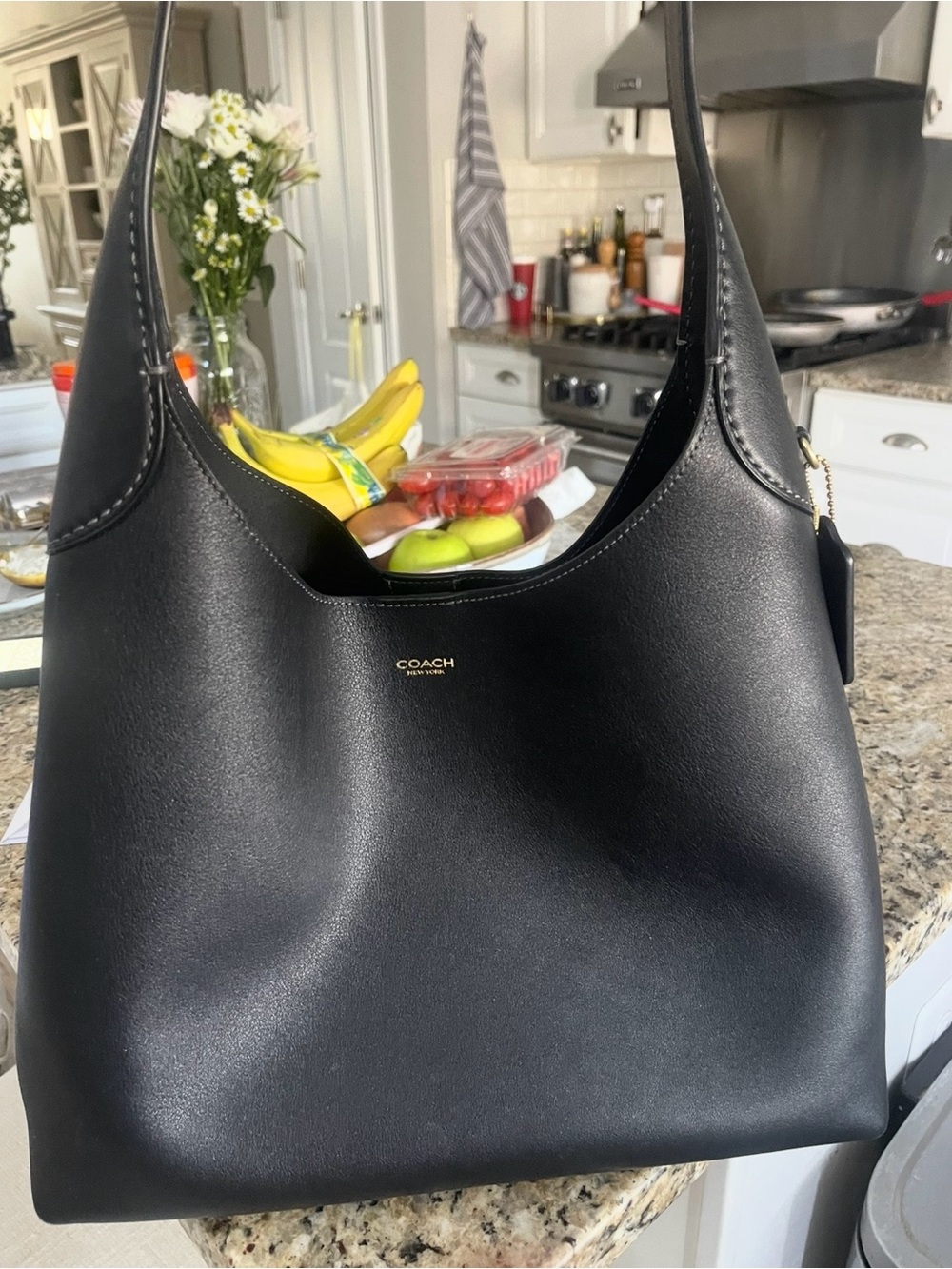 Authentic like new Coach Brooklyn 34 Black Leather Hobo